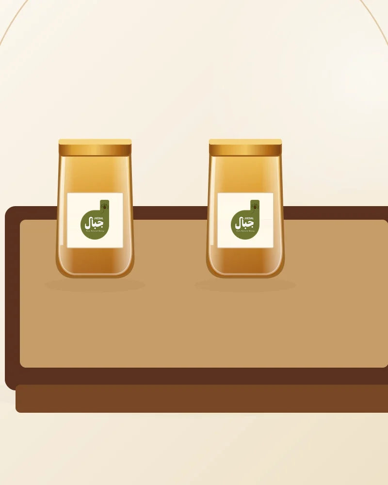 JIBAL gift box with two honey jars